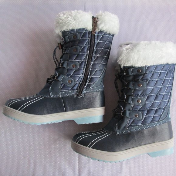 TOTES SHIRLEY TALL GIRLS WINTER BOOTS – DRESS BLUE COOL BLUE - Picture 9 of 16